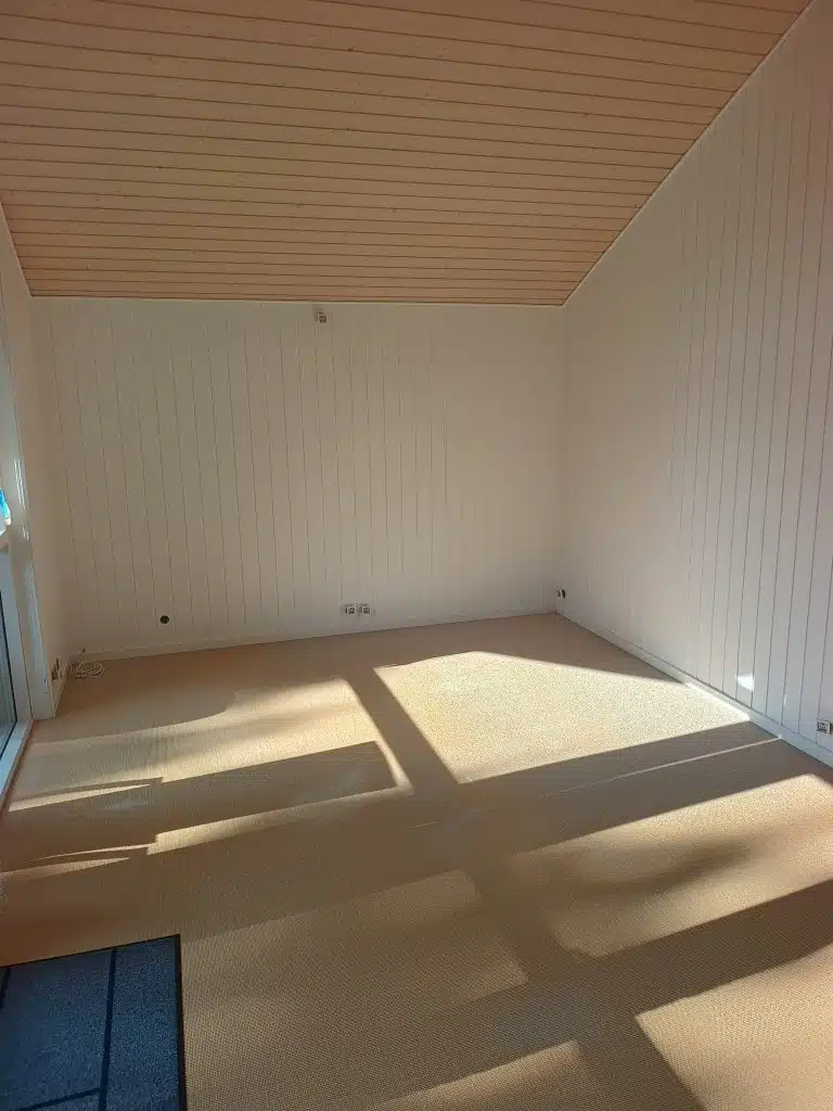 Efter maling af sommerhus indendørs