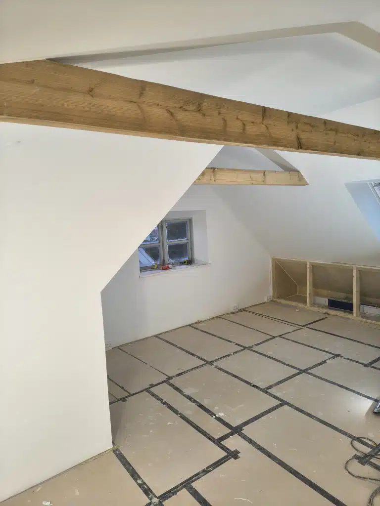 Efter maling af førstesal